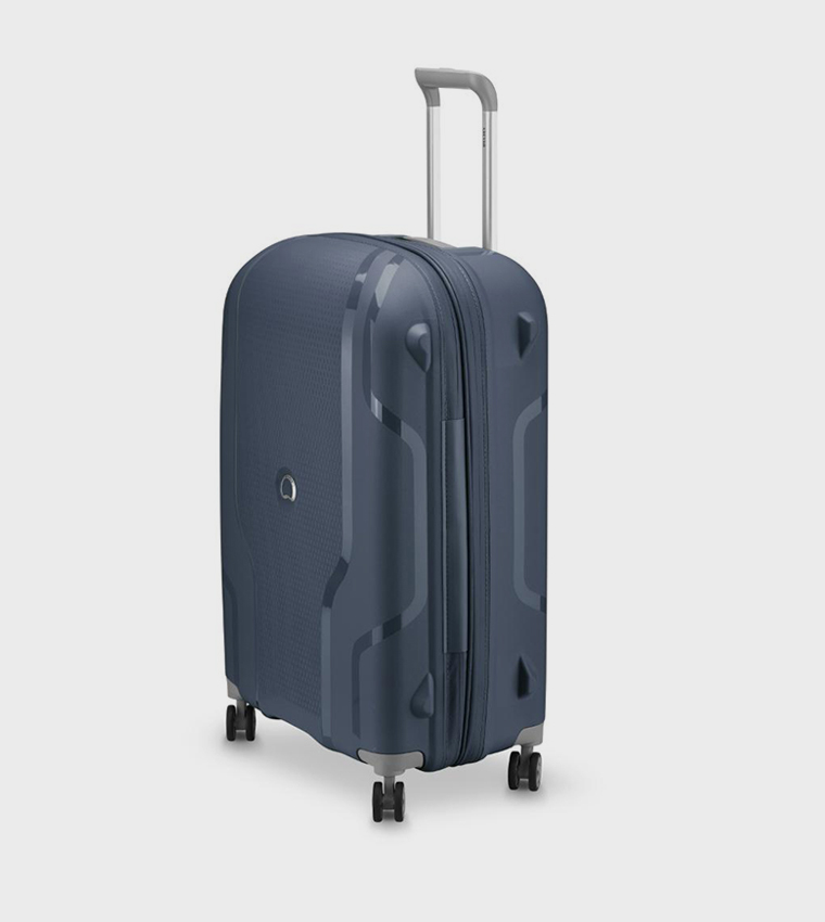 CLAVEL Hardcase 4 Double Wheel Expandable Check-In Luggage Trolley Bag, 70cm