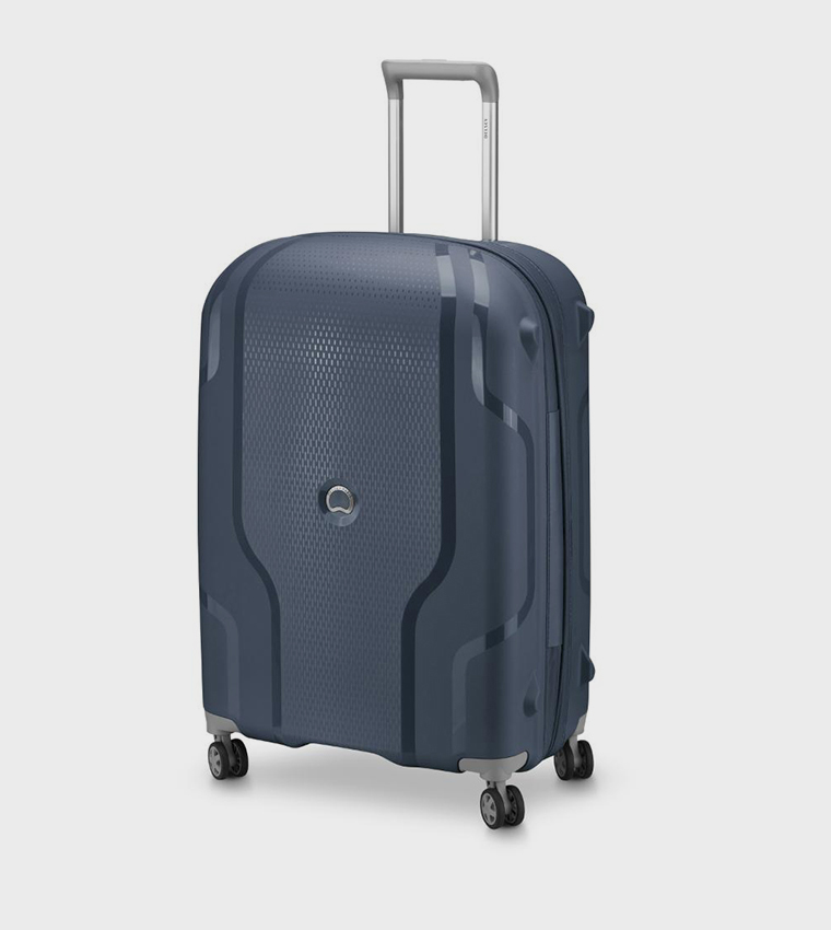 CLAVEL Hardcase 4 Double Wheel Expandable Check-In Luggage Trolley Bag, 70cm