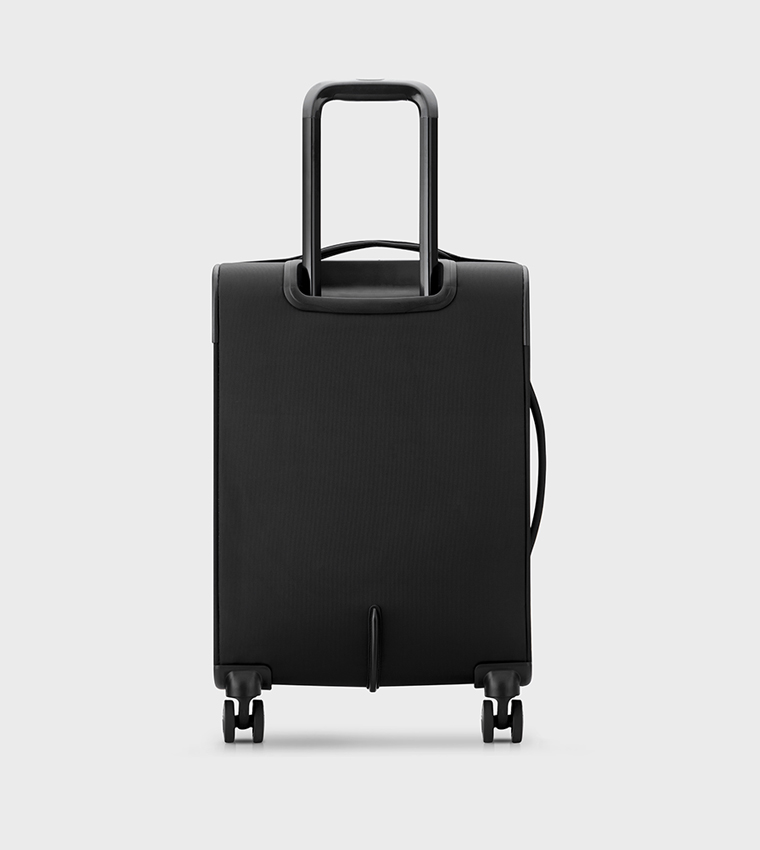 COLOR BLOCK Softside 4 Double Wheel Expandable Cabin Luggage Trolley Bag, 55cm