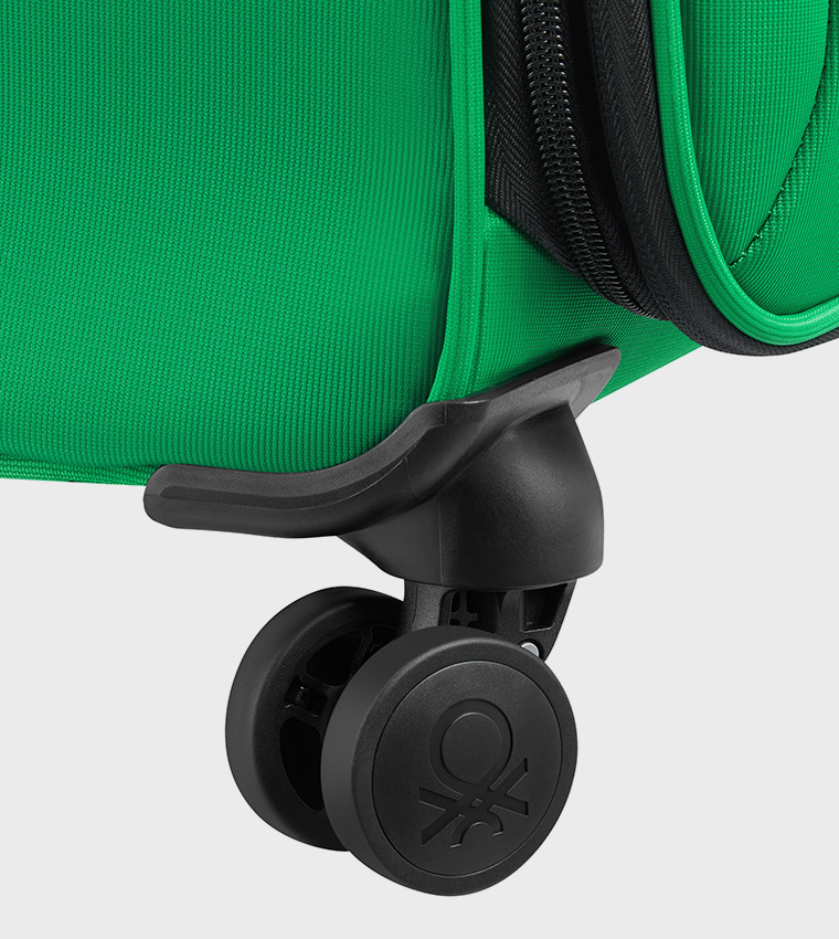 COLOR BLOCK Softside 4 Double Wheel Expandable Cabin Luggage Trolley Bag, 55cm