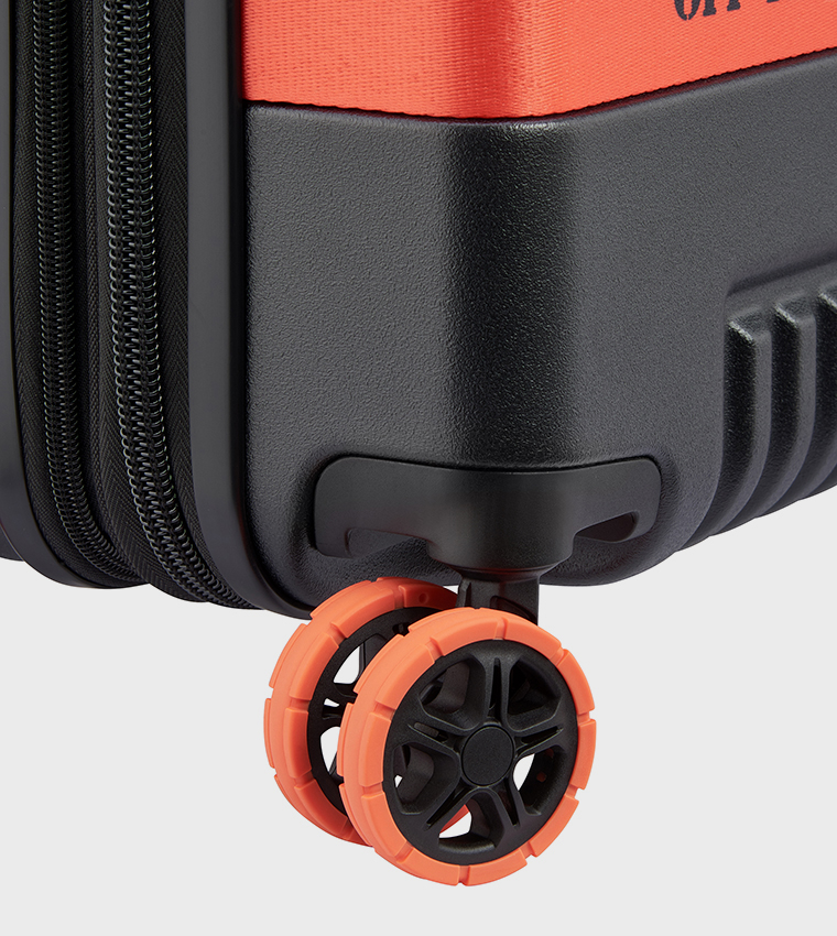 JH001A Hardcase 4 Double Wheel Expandable Cabin Luggage Trolley Bag, 55cm