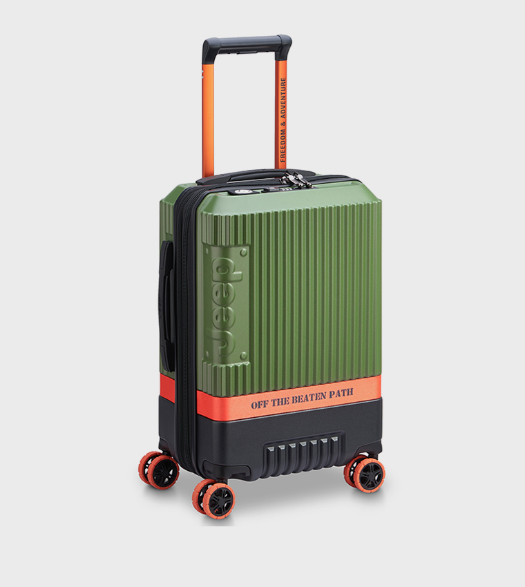 JH001A Hardcase 4 Double Wheel Expandable Cabin Luggage Trolley Bag, 55cm