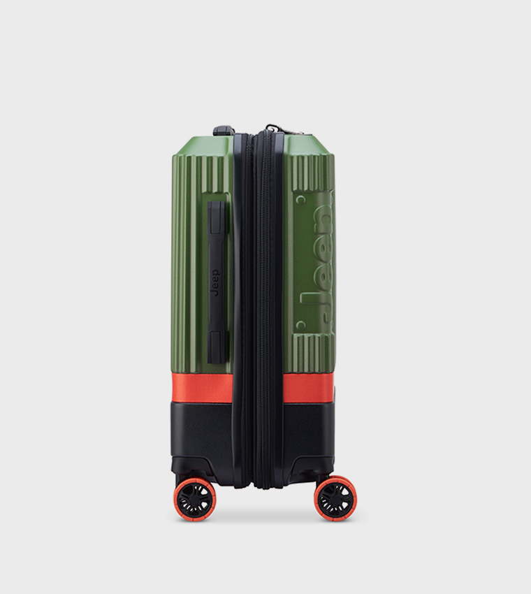 JH001A Hardcase 4 Double Wheel Expandable Cabin Luggage Trolley Bag, 55cm