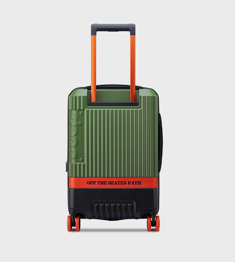JH001A Hardcase 4 Double Wheel Expandable Cabin Luggage Trolley Bag, 55cm