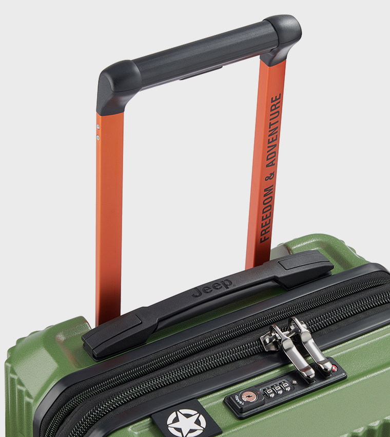 JH001A Hardcase 4 Double Wheel Expandable Cabin Luggage Trolley Bag, 55cm