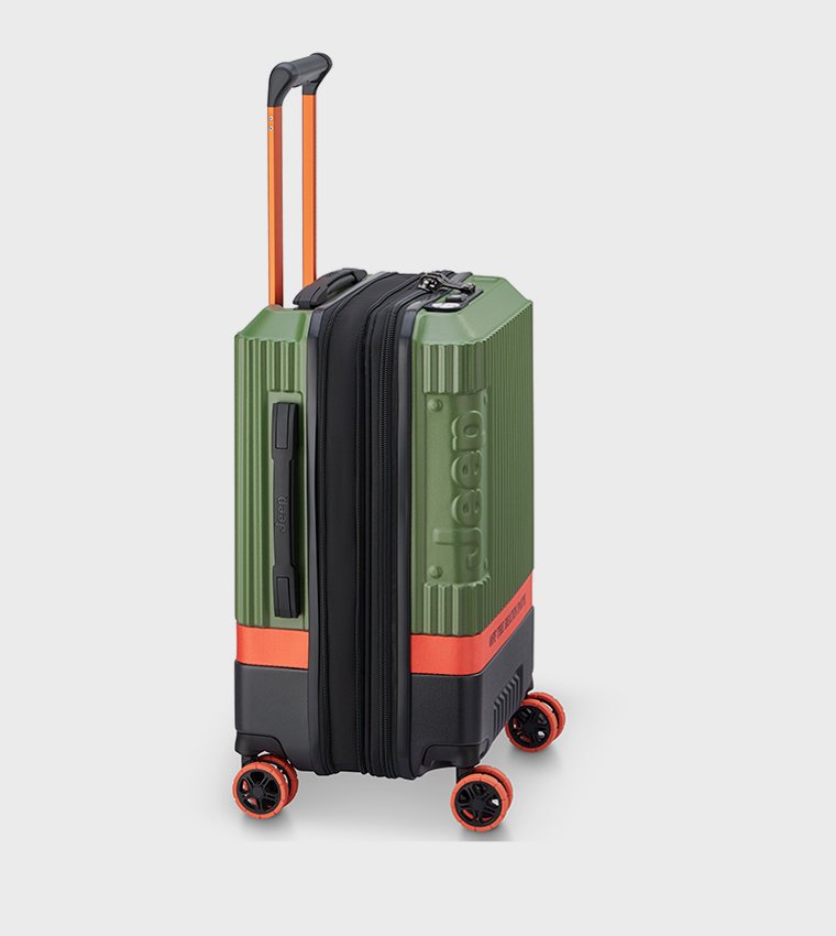 JH001A Hardcase 4 Double Wheel Expandable Cabin Luggage Trolley Bag, 55cm
