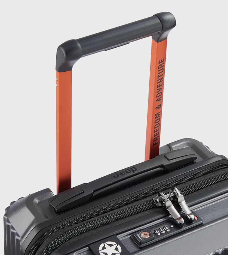 JH001A Hardcase 4 Double Wheel Expandable Cabin Luggage Trolley Bag, 55cm