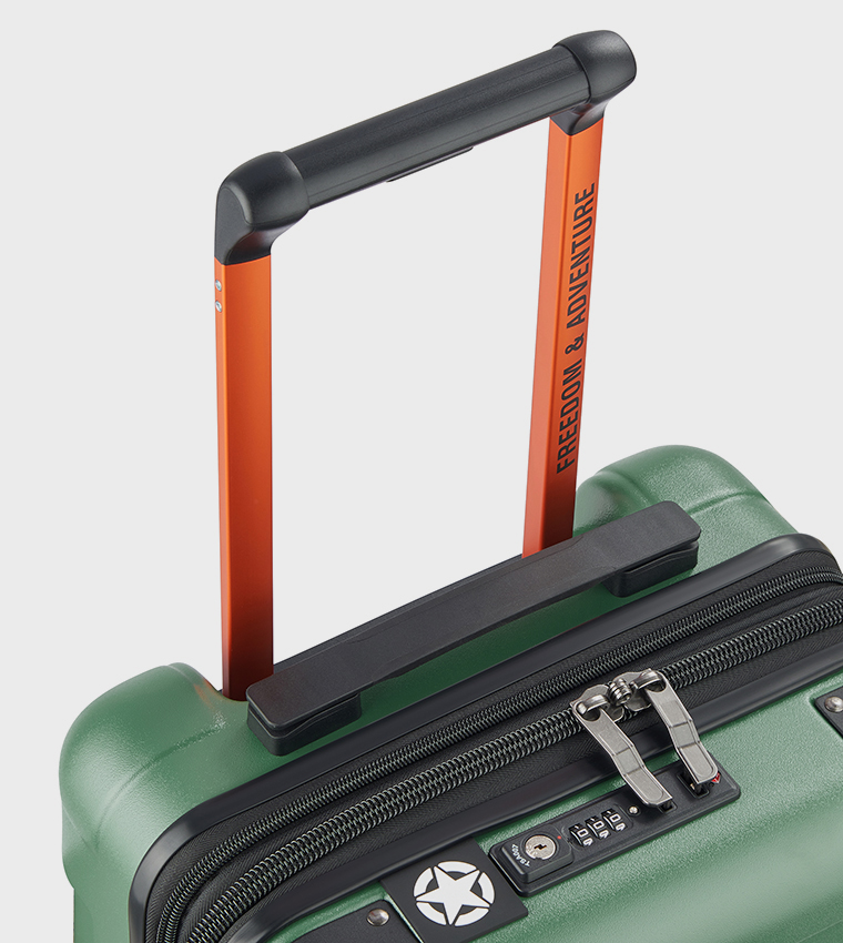 JH002B Hardcase 4 Double Wheel Expandable Cabin Luggage Trolley Bag, 55cm