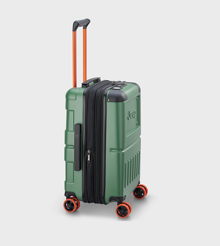 JH002B Hardcase 4 Double Wheel Expandable Cabin Luggage Trolley Bag, 55cm
