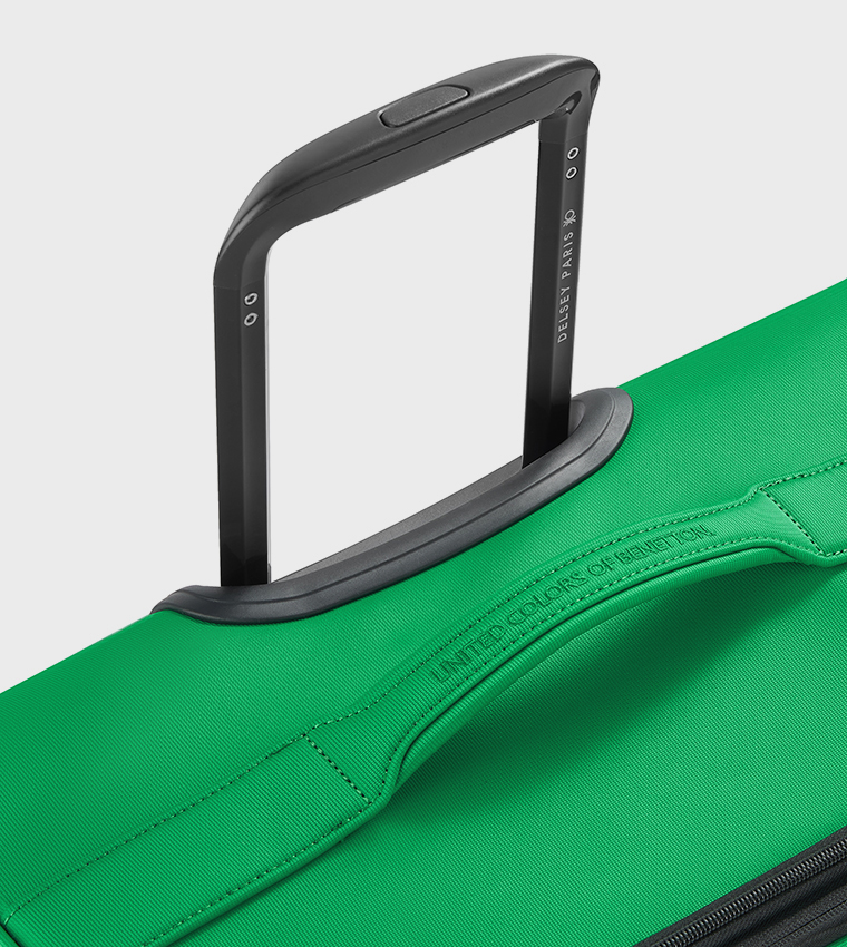 COLOR BLOCK Softside 4 Double Wheel Expandable Check-In Luggage Trolley Bag, 69cm