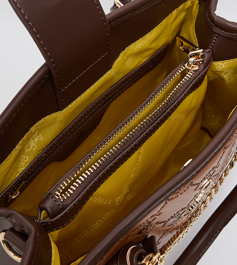 Logo Debossed Satchel Bag