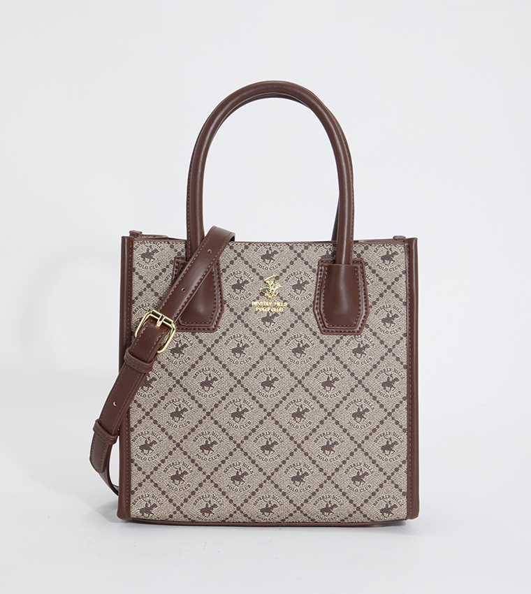 Logo Patterned Tote Bag