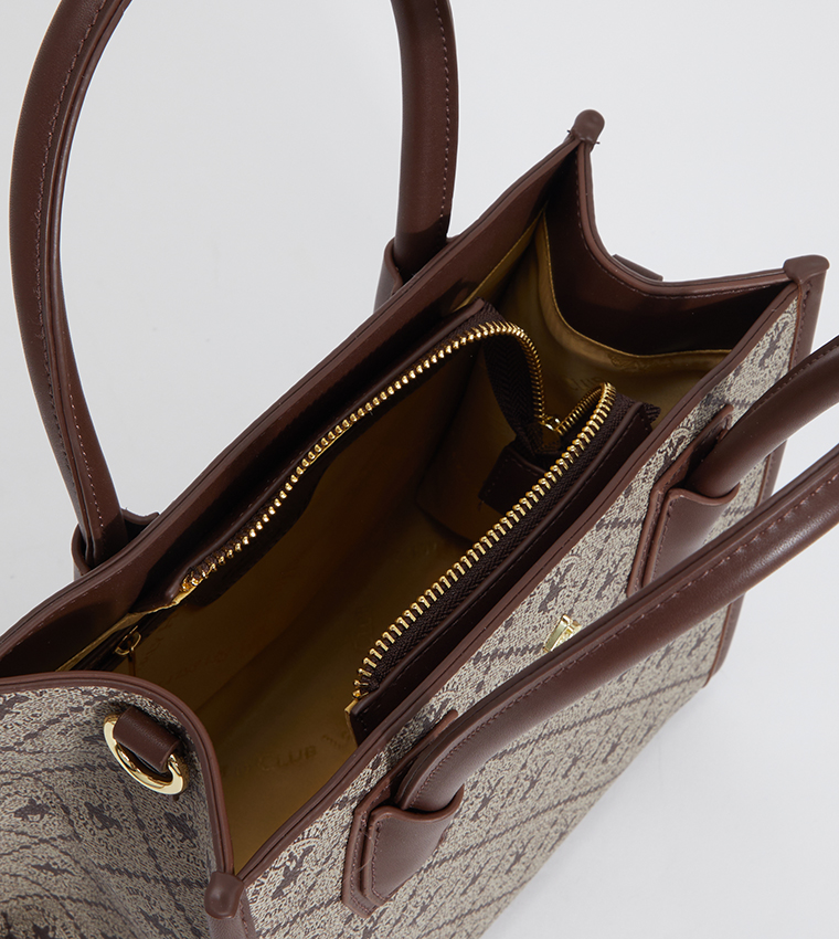 Logo Patterned Tote Bag
