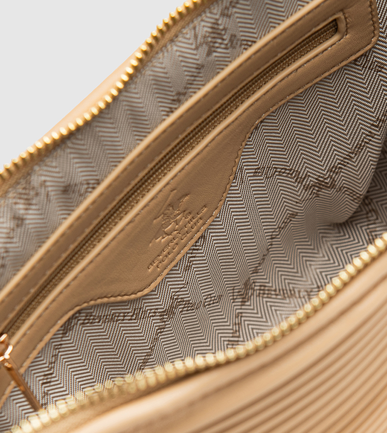 Textured Chain-Link Shoulder Bag