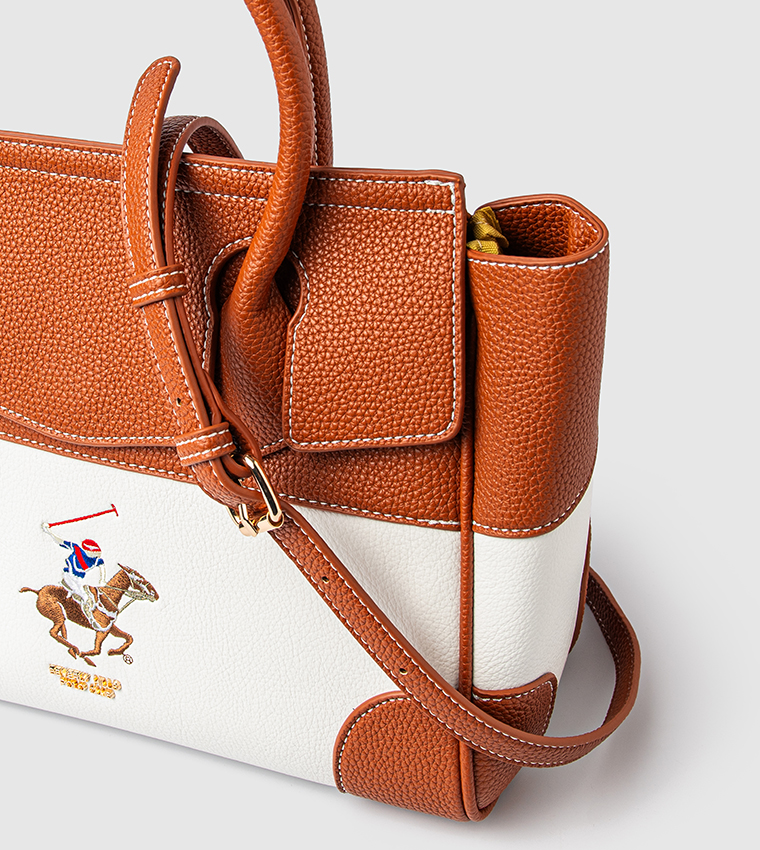 Color Block Satchel Bag