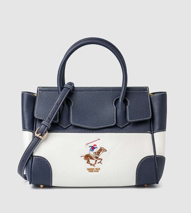 Color Block Satchel Bag