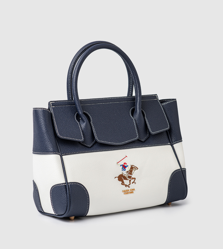 Color Block Satchel Bag
