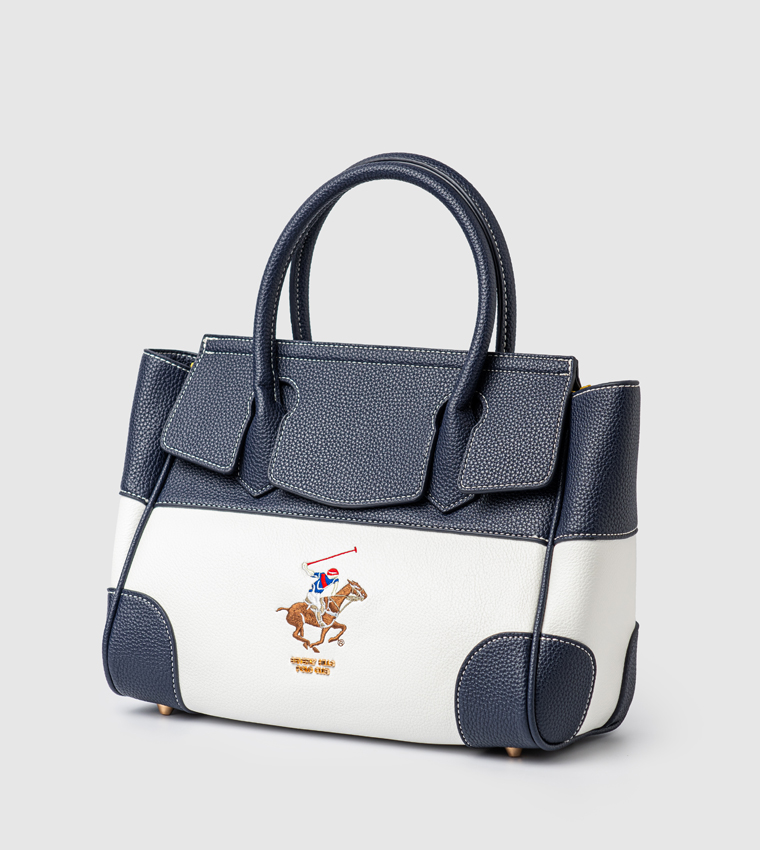 Color Block Satchel Bag