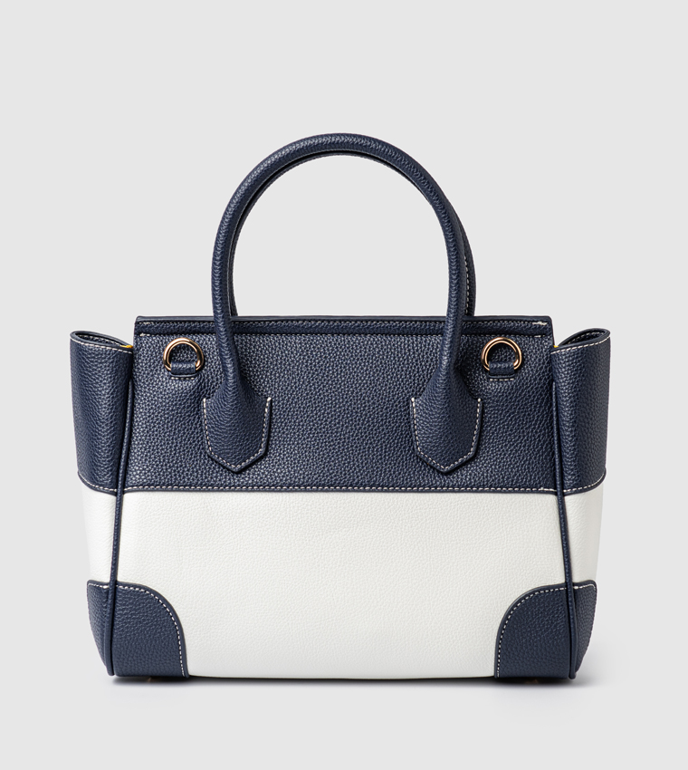 Color Block Satchel Bag