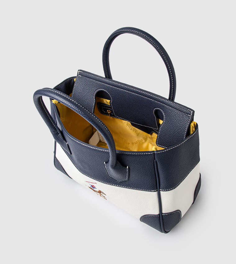 Color Block Satchel Bag