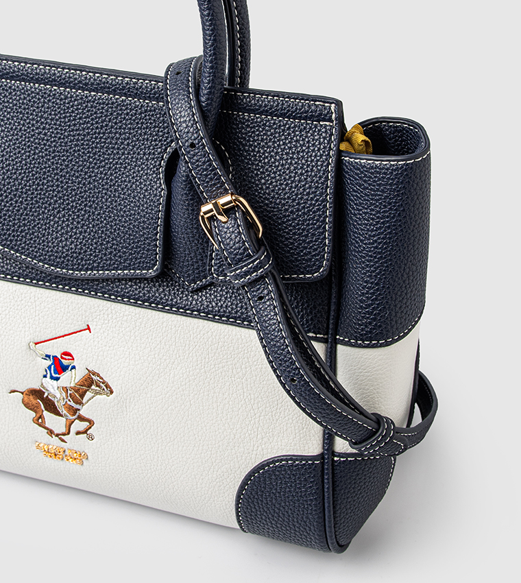 Color Block Satchel Bag