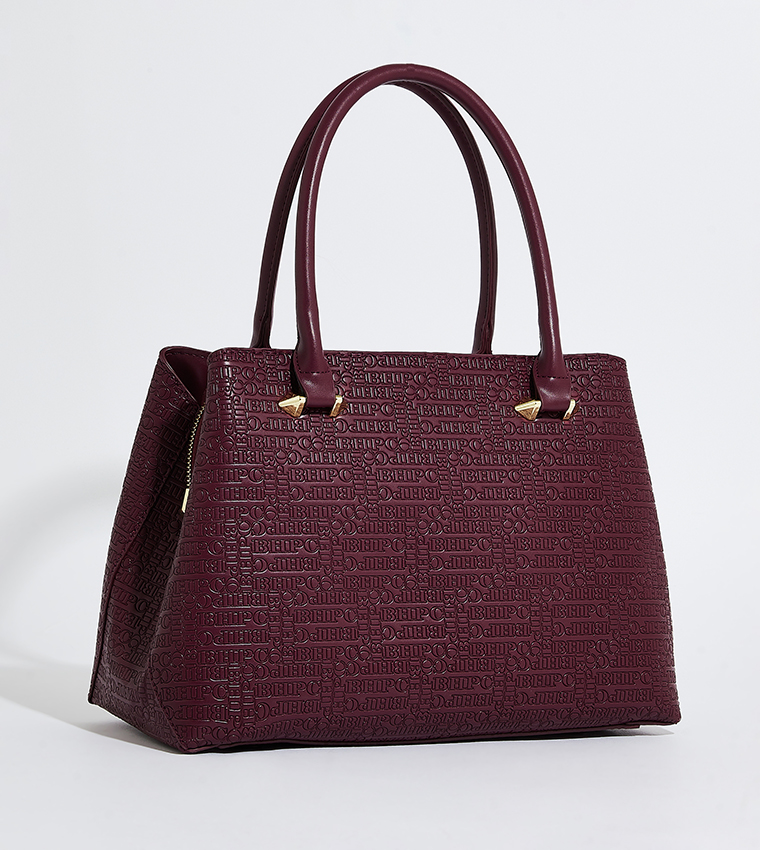 Textured Satchel Bag