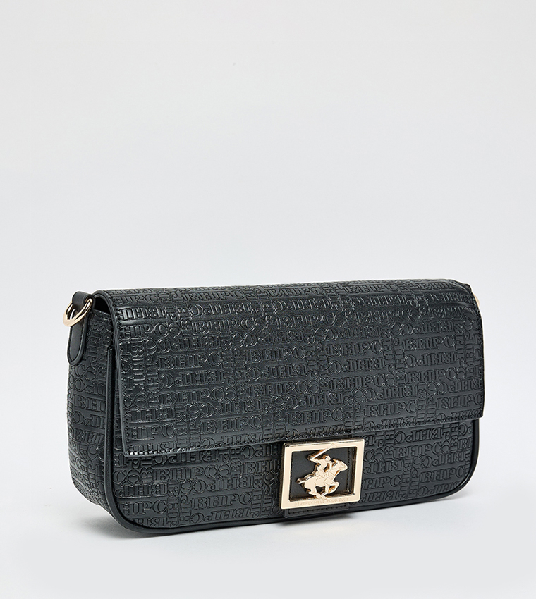 Logo Detail Flap Shoulder Bag