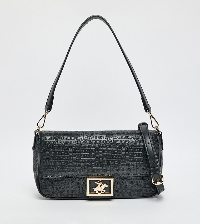 Logo Detail Flap Shoulder Bag