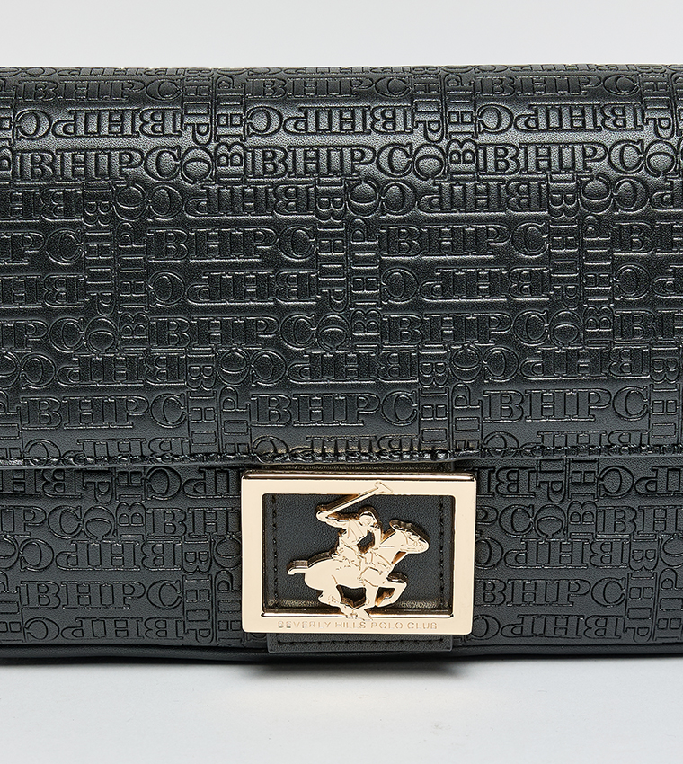 Logo Detail Flap Shoulder Bag