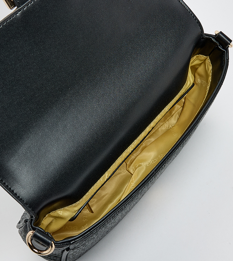 Logo Detail Flap Shoulder Bag