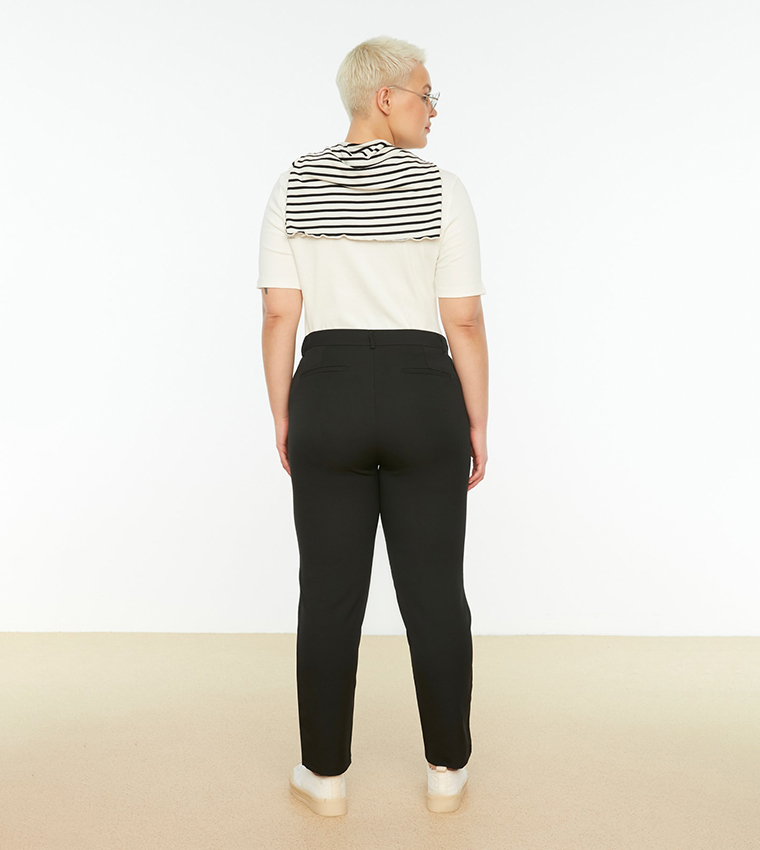 Buy Trendyol Cigarette Woven Trousers In Black