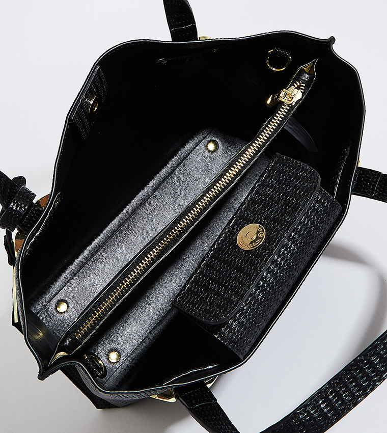 Logo Metal Straw Tote Bag