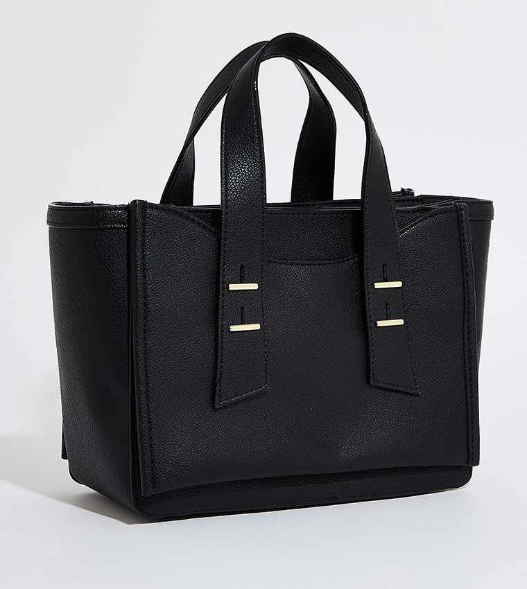 Logo Metal Straw Tote Bag
