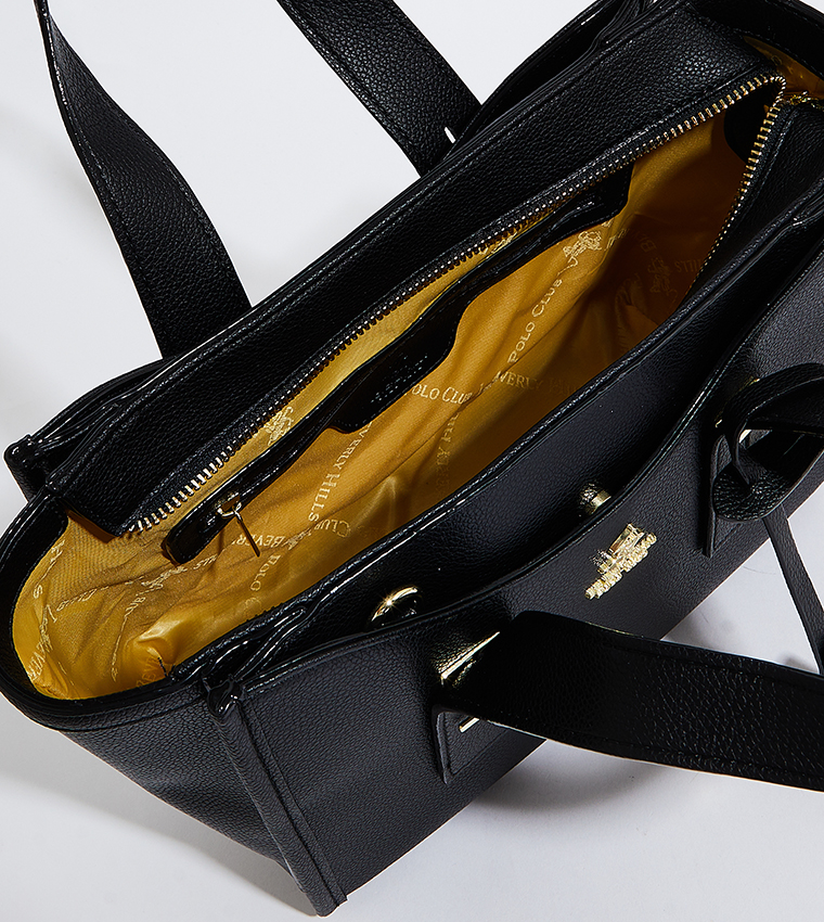 Logo Metal Straw Tote Bag