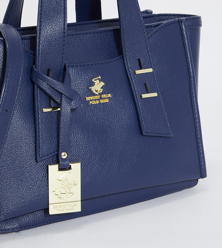 Buy Beverly Hills Polo Club Logo Detail Mini Tote Bag In NAVY BLUE