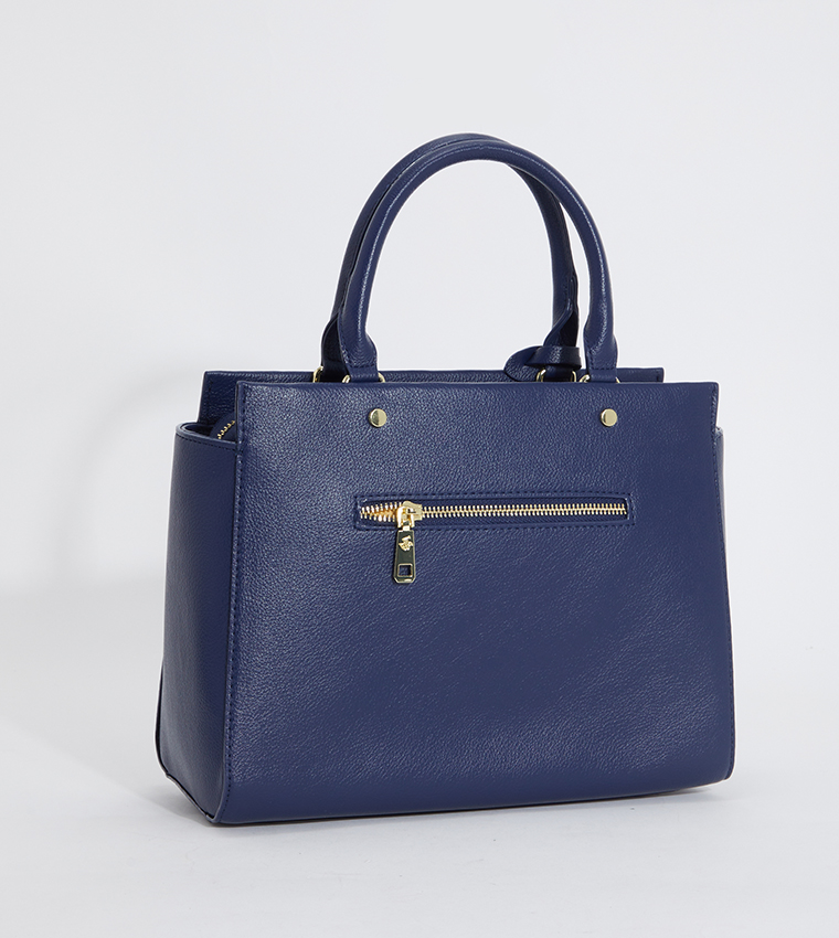 Navy blue satchel on sale