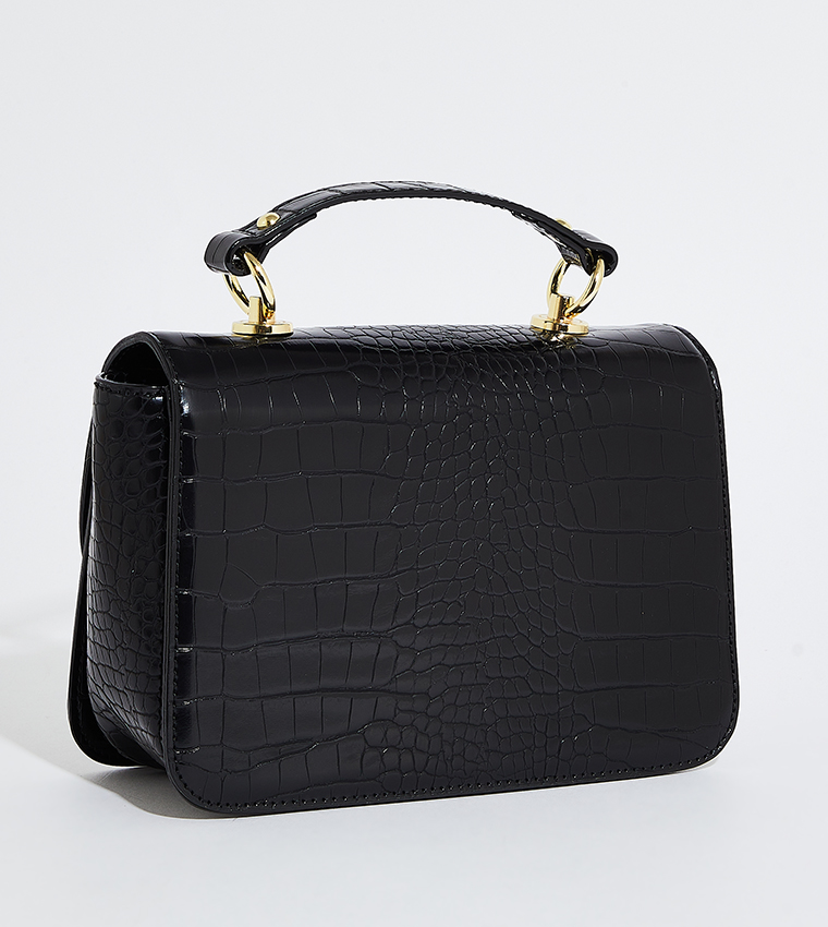 Textured Satchel Bag