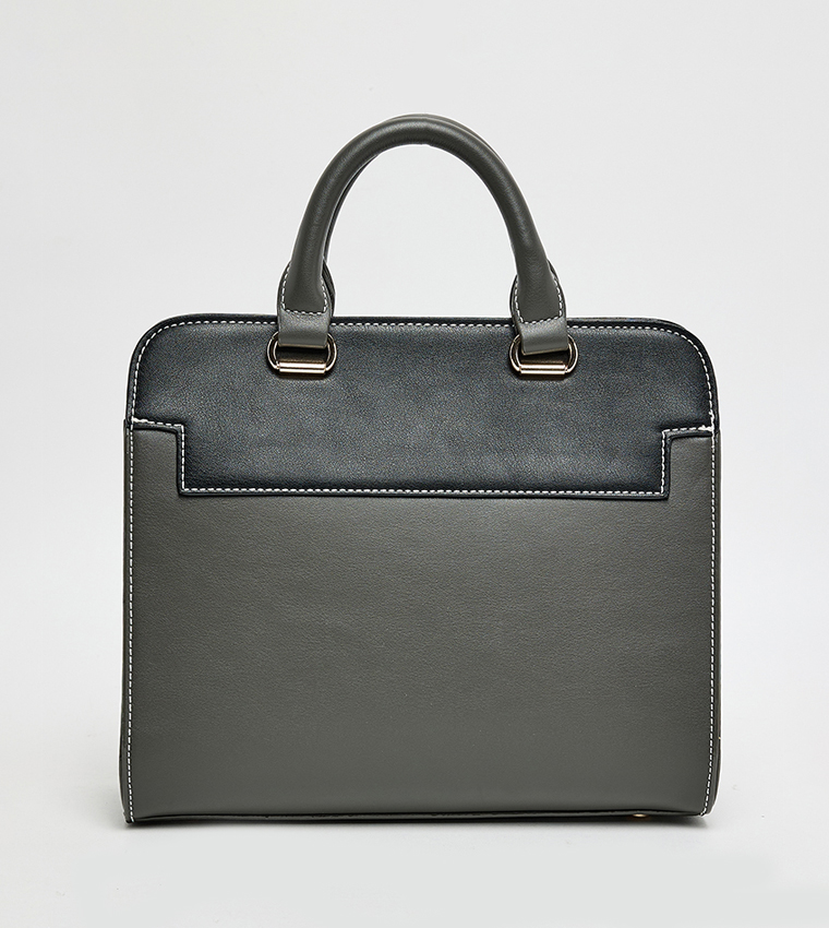 Color Block Satchel Bag