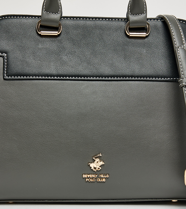 Color Block Satchel Bag