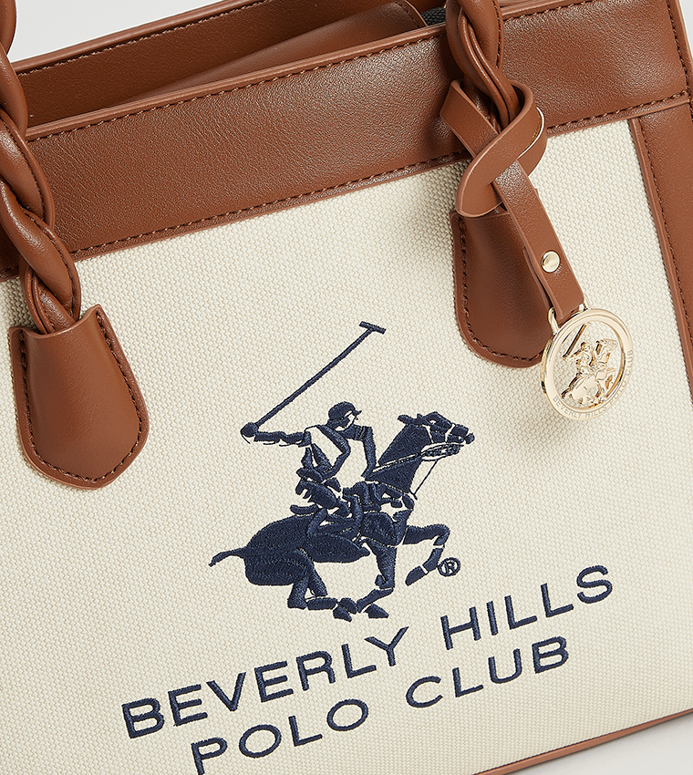 Logo Embroidered Satchel Bag