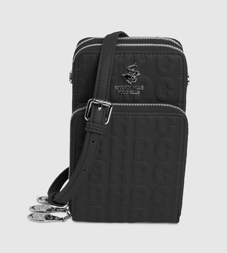 Logo Embossed Phone Crossbody Bag