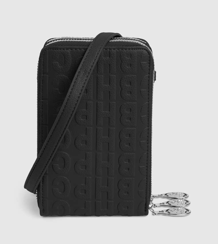 Logo Embossed Phone Crossbody Bag