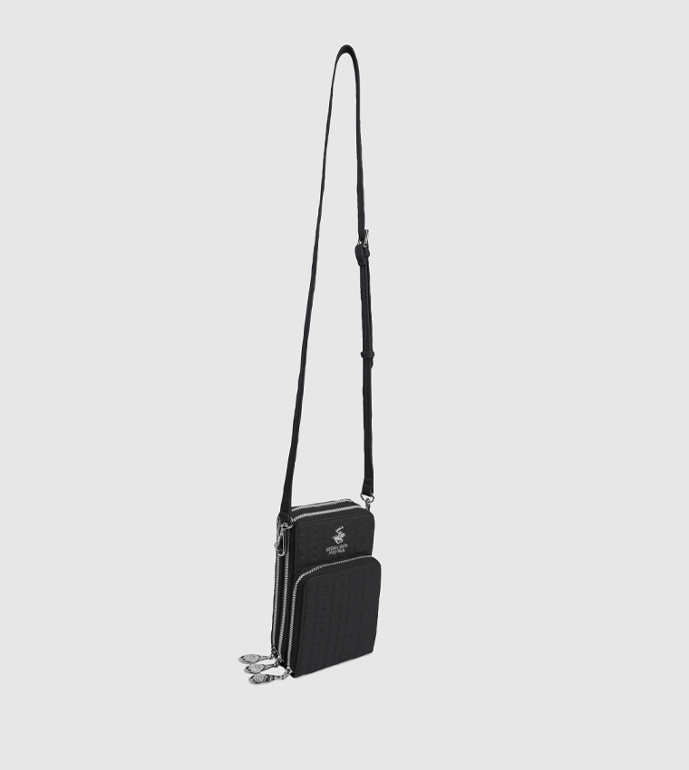 Logo Embossed Phone Crossbody Bag