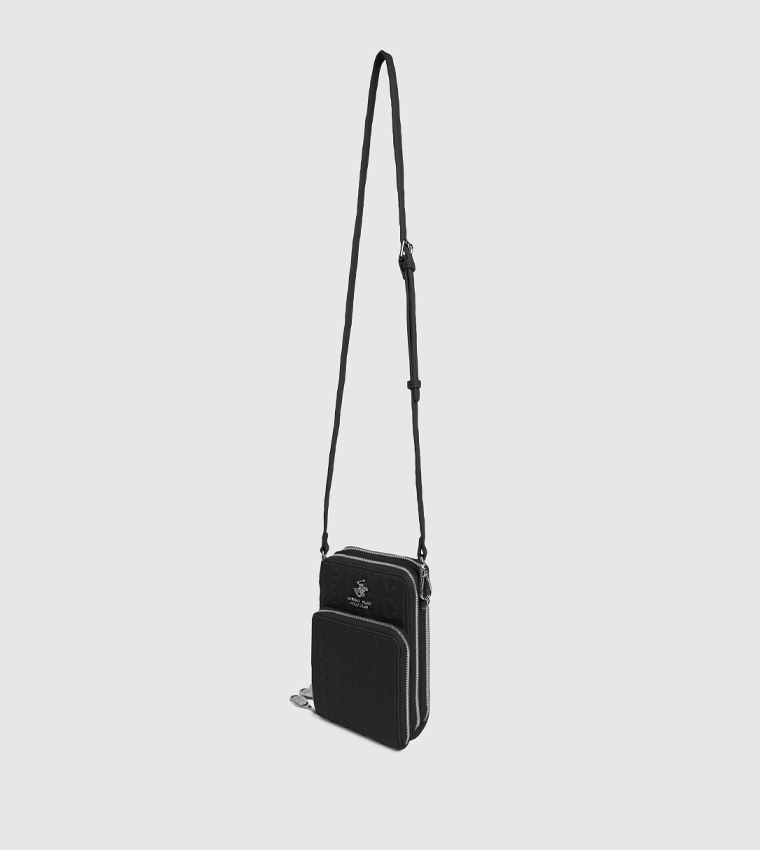 Logo Embossed Phone Crossbody Bag