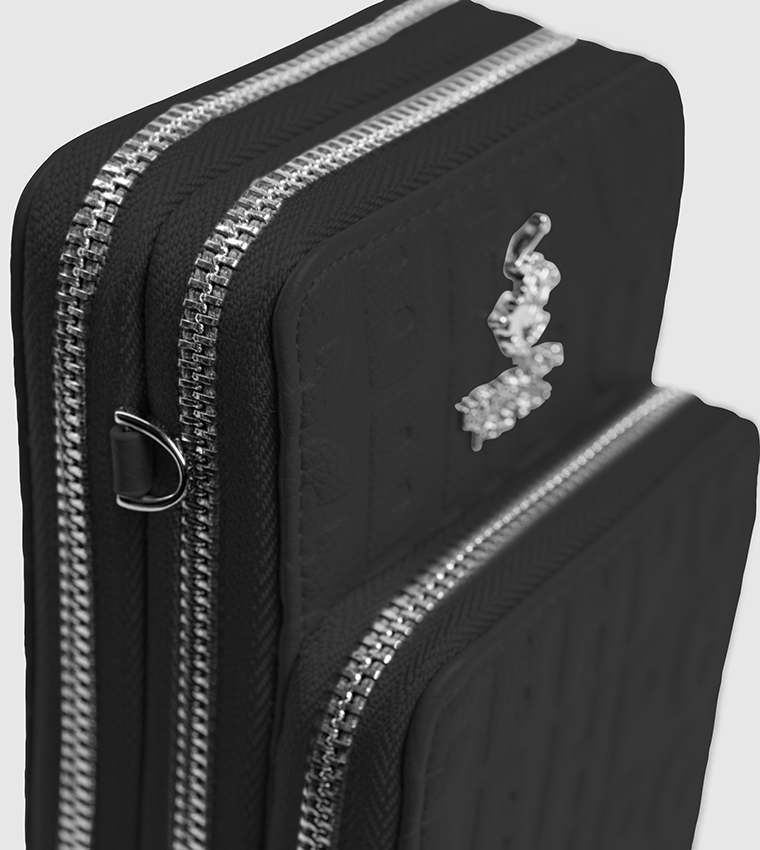 Logo Embossed Phone Crossbody Bag