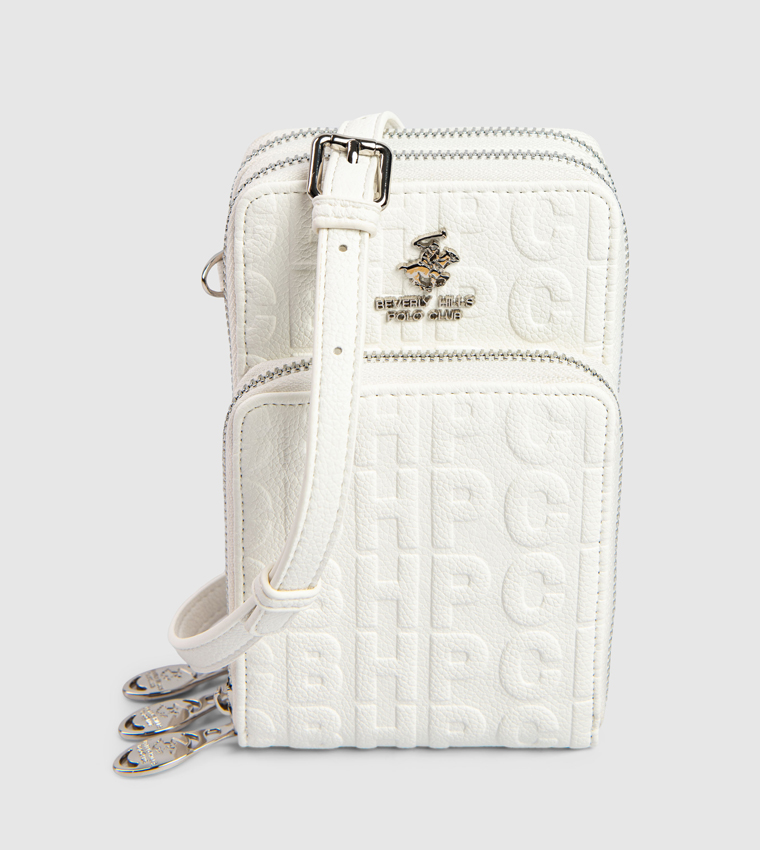 Logo Embossed Phone Crossbody Bag