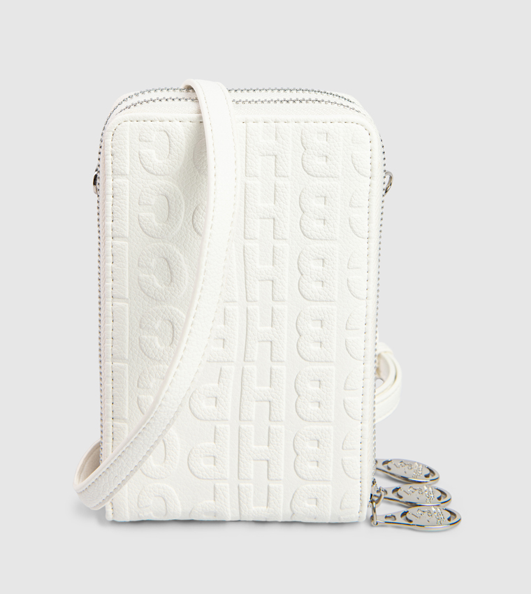 Logo Embossed Phone Crossbody Bag