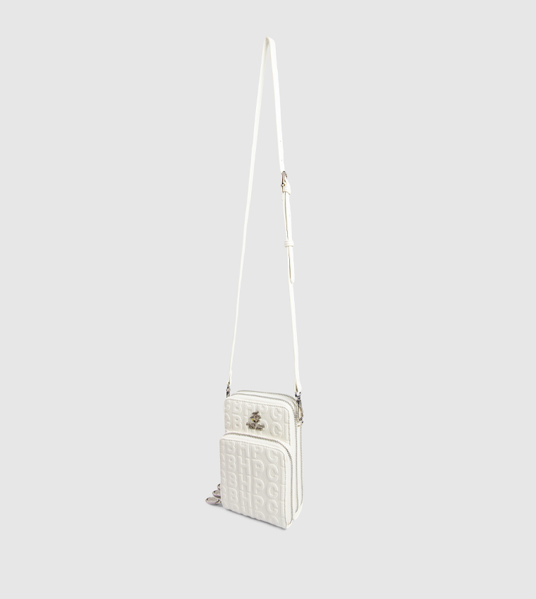 Logo Embossed Phone Crossbody Bag