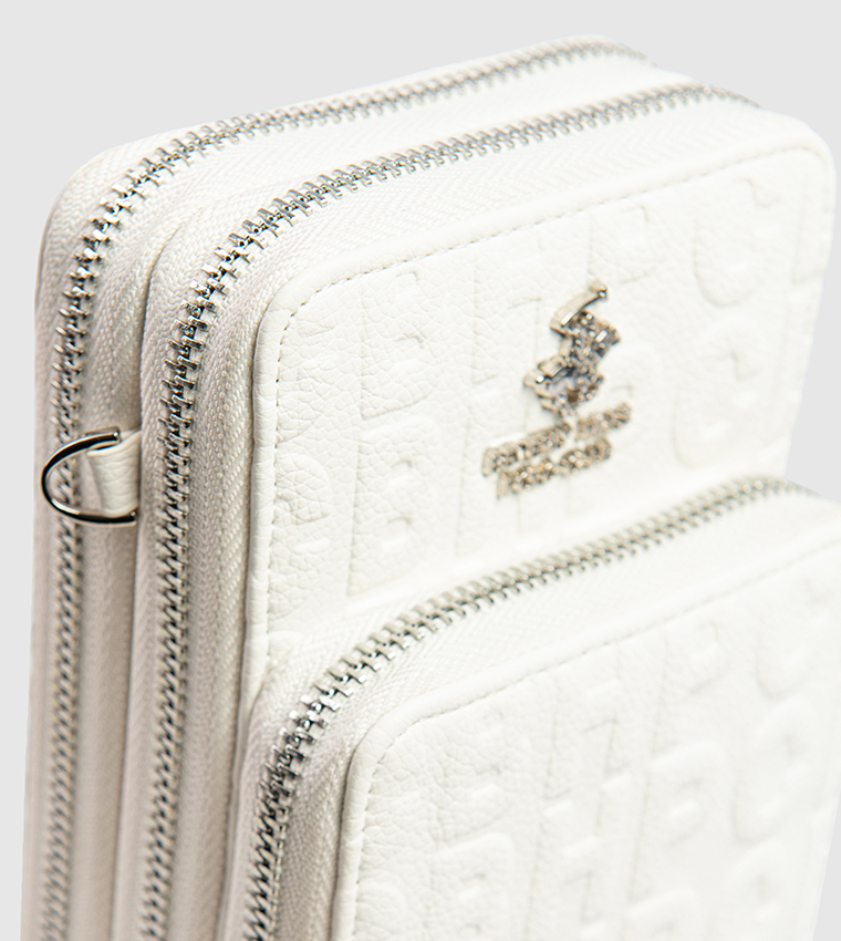 Logo Embossed Phone Crossbody Bag