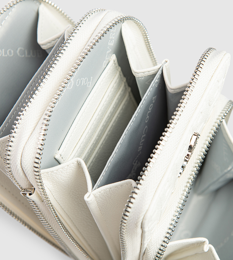 Logo Embossed Phone Crossbody Bag